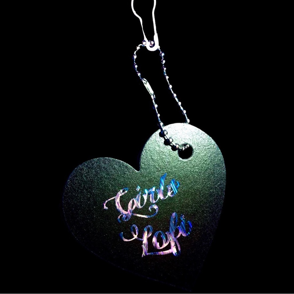 Lofi Girls BFF Y2K Blue Holographic Foil Premium Vinyl Custom Design Shirt - Picture 2 of 5